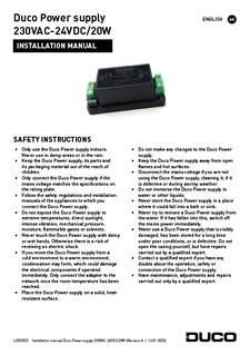 DucoBox Power Supply_Installation Manuals_L2003522A_EN download